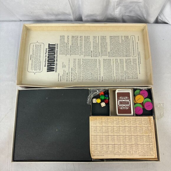 Whodunit Mystery Detective Board Game By Selchow & Righter Vintage 1972 Complete - Picture 4 of 9